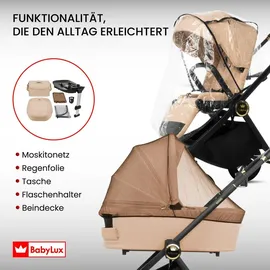 Babylux Kinderwagen 3in1 Set Rosa