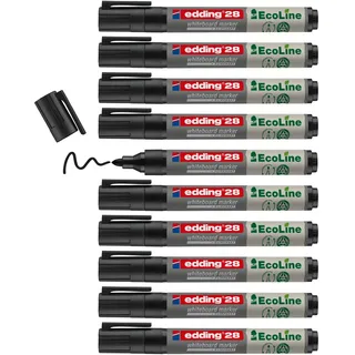 edding 28 Ecoline Whiteboard-Marker-Set schwarz 1,5 - 3,0 mm, 10 St.