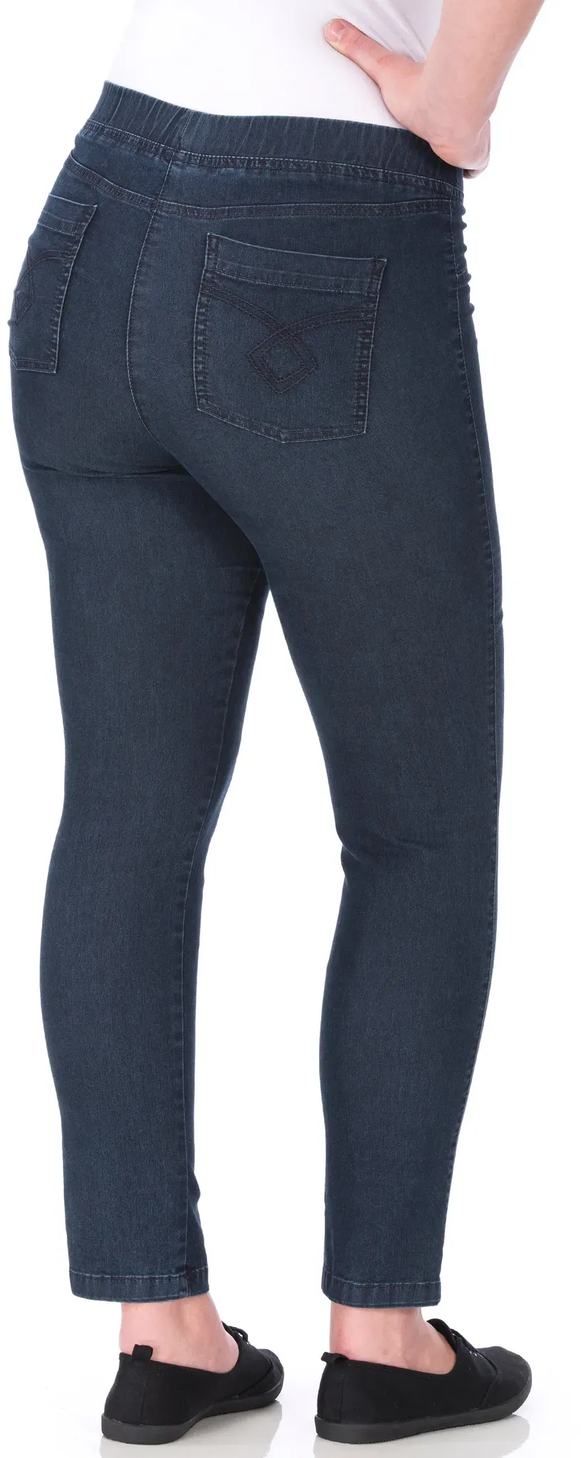 Jeansjeggings KJBRAND "JENNY", Damen, Gr. 54 (27), K-Gr, blau (denim stone), Denim/Jeans, Obermaterial: 78% Baumwolle, 18% Polyester, 4% Elasthan, unifarben, skinny fit lang, Jeans, angenehm weiche Quer-Stretch Qualität