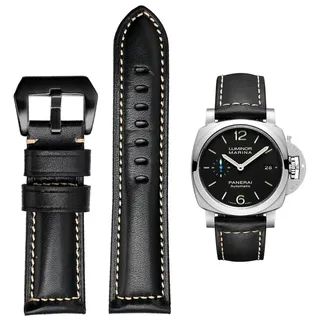FOUUA Uhrenarmband PANERAI Armband 22mm 24mm 26mm Leder Vintage Military Uhrenarmband Uhrenarmband Relacement Band für PANERAI LUMINOR 44 Men
