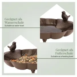 wildlife home Große Vogeltränke stehend auf Stab 0 x 0 cm Braun