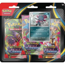 Pokémon Mega-Entwicklung Fatale Flammen 3 Boosterpacks inkl. Promokarte