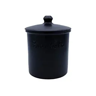 Keramik Zwiebeltopf M 12 x 16 cm (schwarz)