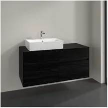 Villeroy & Boch Collaro Waschtischunterschrank C129B0AB 120x54,8x50cm, Waschtisch links, LED-Beleuchtung 8,8 W, black oak