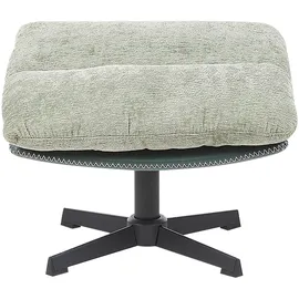 Beliani Drehsessel TOVIK Polyester 70 x 80 x 80 cm Hellgrün mit Fußstütze
