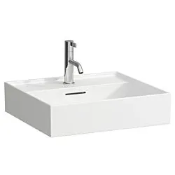 LAUFEN Kartell Aufsatzwaschtisch H8163324001041, 50x46cm, weiß LCC, Überl. & Hahnl., Saphirkeramik