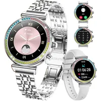 TAYSHILEY Fitness Smart Watch Damen, 1,25 Zoll HD Display, Bluetooth-Anrufe, wasserdichte Sport Damen Smartwatch, Pulsmesser, Schrittzähler, Kompatibel mit Android und iOS (Full Silver