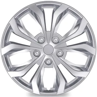 TangMiGe Universal Radkappen für 17 Zoll Räder, 17" Radzierblenden 4er Set, Radblenden (Silber, 17 Zoll)