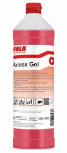 FALA Arinex Gel WC- Reiniger, Kraftvoller Sanitärgrundreiniger in gelartiger Konsistenz, 1 Liter - Flasche