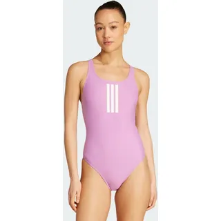 Adidas 3-Streifen V-Back Badeanzug weiß|violett 44