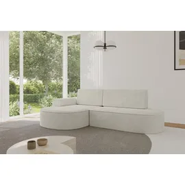altdecor Eckcouch Cord 2-Sitzer Beige