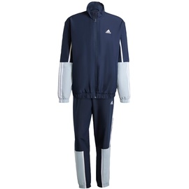 adidas Herren Trainingsanzug Colorblock 3S dunkelblau | M
