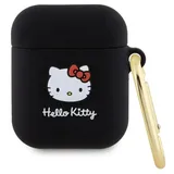 HELLO KITTY Hka23dkhsk Airpods 1/2 Hülle, Schwarz/schwarz, Silikon, 3d-katzenkopf