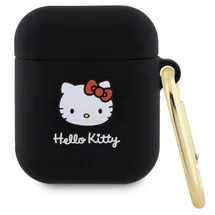 HELLO KITTY Hka23dkhsk Airpods 1/2 Hülle, Schwarz/schwarz, Silikon, 3d-katzenkopf