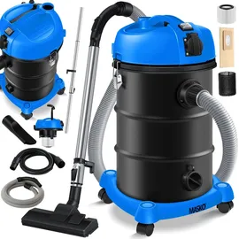 Masko MASKO® 6IN1 Industriestaubsauger Staubsauger Nass Trocken Sauger Aschesauger 2300W + Steckdose Blasfunktion ? Nass-Saugen Industrie-Sauger mit & ohne Beutel beutellos