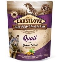 CARNILOVE Pouch Pate Quail with Yellow Carrot 300g