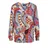 GOLDNER Florale Druckbluse mit V-Ausschnitt bunt 38