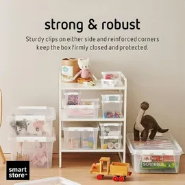 SmartStore Aufbewahrungsbox SmartStore CLASSIC 10 8 l 10-tlg. transparent/weiß