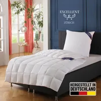 Excellent Daunenbettdecke EXCELLENT "Zürich, Bettdecke normal mit Bestnote "Hoher Schlafkomfort" bewertet.", weiß, B:200cm L:200cm, Bezug: 100% Baumwolle. Füllung: 100% Daunen, Bettdecken, Bettdecke 135x200 cm, 155x220cm und weitere Größen, Made in Germany