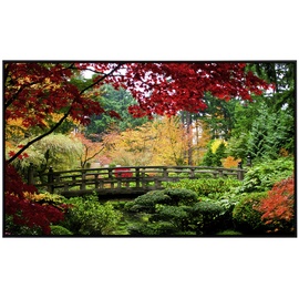 Papermoon Infrarotheizung »EcoHeat - Brücke im japanischen Garten«, Matt-Effekt - bunt