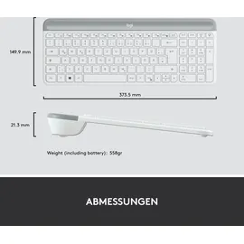 Logitech MK470 Slim Wireless Combo DE Set grauweiß