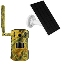 LUVISION 4G LTE Wildkamera Fotofalle Wildtierkamera SIM Karte Bewegungserkennung 14MP Nachtsicht Solar