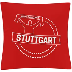 multifanshop Kissenbezug - Stuttgart - Meine Fankurve - Druck weiß - Kissen