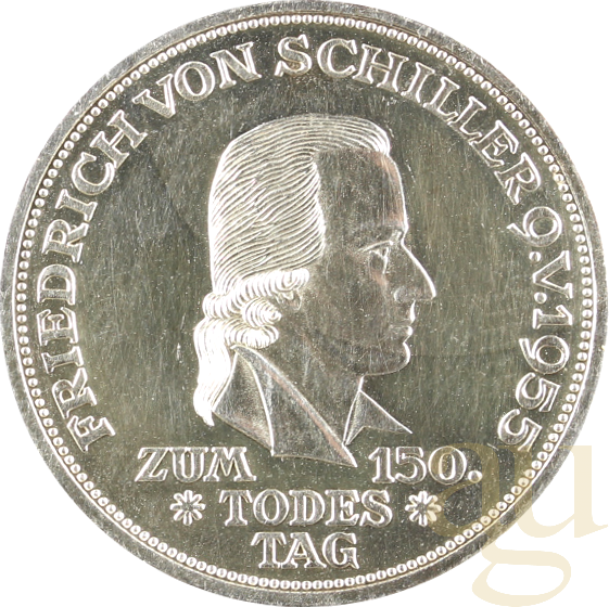 5 DM Silbermünze Friedrich von Schiller BRD