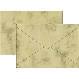 Brunnen 105141611 Briefumschlag Universalpapier Marmor C5 chamois