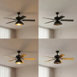 LUCANDE Shamoian 132 cm Deckenventilator Schwarz