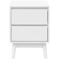 Mobili Rebecca Mobili Nachttisch Weiß Holzwerkstoff, 40x57x40 cm, Schlafzimmer,
