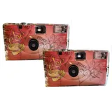 TopShot 2 x Einwegkamera Hochzeit Amore Rot Einwegkamera