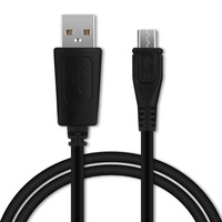 CELLONIC® USB Kabel 1m kompatibel mit Sony Dualshock 4 / PS VR Aim Controller Ladekabel Micro USB auf USB A 2.0 Datenkabel 1A schwarz PVC