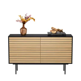 WoodMan Stripe 140 x 84 x 40 cm Schwarz