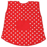 goki Kochschürze Rot mit weißen Punkten für Kinder, Kinderschürze rot