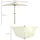 Outsunny Halbrunder Sonnenschirm 270 x 135 cm Beige