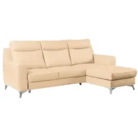 Ecksofa Gio Leder Beige