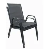 VCM Gartenstuhl 56 x 73 x 89 cm anthrazit 2 St.