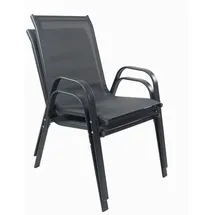 VCM Gartenstuhl 56 x 73 x 89 cm anthrazit 2 St.