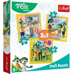 Trefl Das 3in1-Puzzleset besteht aus 3 unabhängigen Puzzles, die speziell für Kinder entwickelt wurden. Si