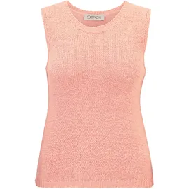 Cartoon Strick-Top mit Rundhalsausschnitt Orange 40