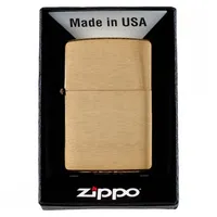 Zippo Feuerzeug #204B Brass Brushed, Zippo Regular, 1025204