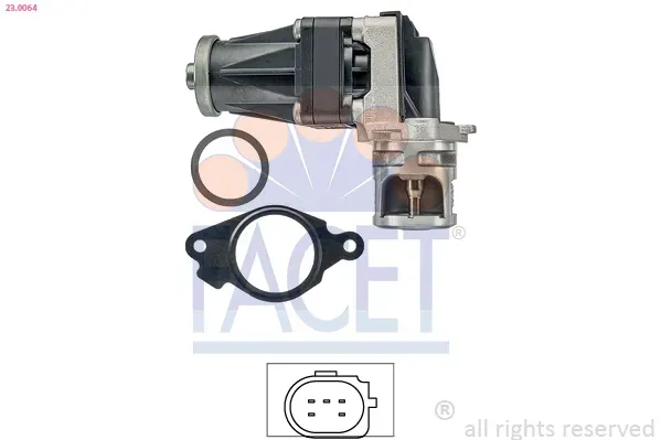 FACET AGR-Ventil 230064 für Opel Fiat LANCIA CHEVROLET GM Chrysler Vaughall Peugeot