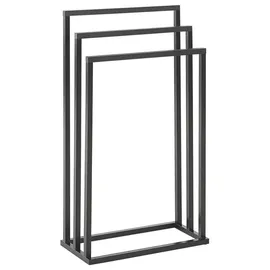 Beliani Charras Handtuchständer Schwarz 45 x 84 cm