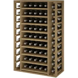 Weinregal der Godello-Serie aus hellem Kiefernholz 65 Flaschen mit horizontalen Liegeboxen