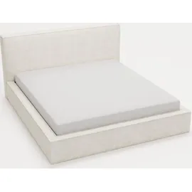 GRAINGOLD Polsterbett mit Bettkasten, 140x200, Creme Samt, Monaco