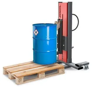 Fassheber Secu Ex, Fassgreifer, 60- bis 200-l-Stahlfässer, Fahrwerk schmal, Hubhöhe 120-905 mm, ATEX