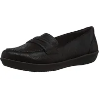 Clarks Damen Ayla Form Slipper, Schwarzes Synthetisches Nubukleder, 43 EU - 43 EU