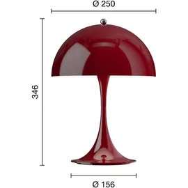 Louis Poulsen Panthella 250 Opak Burgund