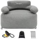 KingCamp Campingstuhl Air Lounger Granit Camping Sessel Luft Möbel Aufblasbar